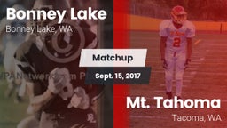 Matchup: Bonney Lake High vs. Mt. Tahoma  2017