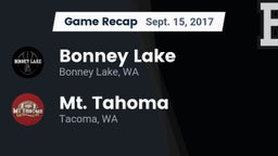 Recap: Bonney Lake  vs. Mt. Tahoma  2017