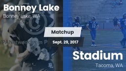 Matchup: Bonney Lake High vs. Stadium  2017