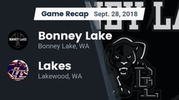 Recap: Bonney Lake  vs. Lakes  2018