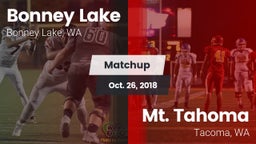 Matchup: Bonney Lake High vs. Mt. Tahoma  2018