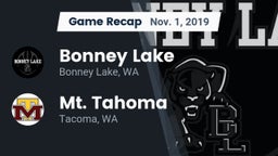 Recap: Bonney Lake  vs. Mt. Tahoma  2019