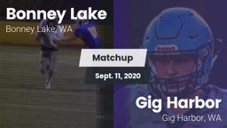 Matchup: Bonney Lake High vs. Gig Harbor  2020