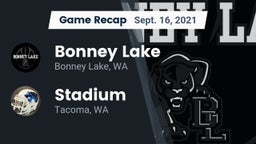 Recap: Bonney Lake  vs. Stadium  2021