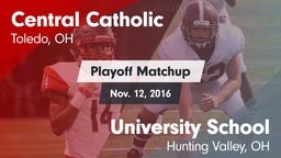 Matchup: Central Catholic vs. University School 2016