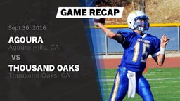 Recap: Agoura  vs. Thousand Oaks  2016