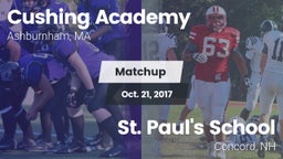 Matchup: Cushing Academy vs. St. Paul's School 2017