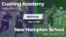 Matchup: Cushing Academy vs. New Hampton School  2017