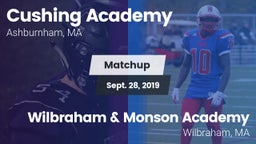 Matchup: Cushing Academy vs. Wilbraham & Monson Academy  2019