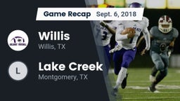 Recap: Willis  vs. Lake Creek  2018