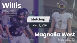 Matchup: Willis  vs. Magnolia West  2018