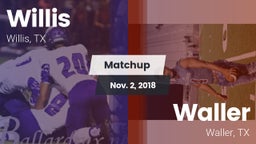Matchup: Willis  vs. Waller  2018