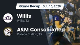 Recap: Willis  vs. A&M Consolidated  2020