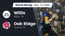 Recap: Willis  vs. Oak Ridge  2020