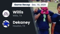 Recap: Willis  vs. Dekaney  2020