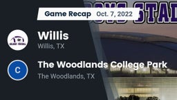 Recap: Willis  vs. The Woodlands College Park  2022