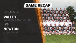 Recap: Valley  vs. Newton   2016