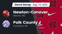 Recap: Newton-Conover  vs. Polk County  2022
