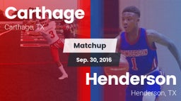 Matchup: Carthage  vs. Henderson  2016