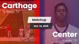 Matchup: Carthage  vs. Center  2016