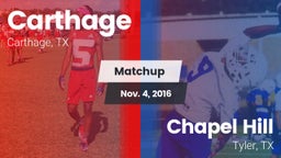 Matchup: Carthage  vs. Chapel Hill  2016