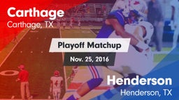 Matchup: Carthage  vs. Henderson  2016