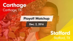 Matchup: Carthage  vs. Stafford  2016