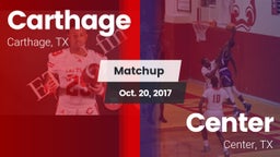 Matchup: Carthage  vs. Center  2017