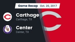 Recap: Carthage  vs. Center  2017