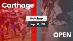 Matchup: Carthage  vs. OPEN 2018
