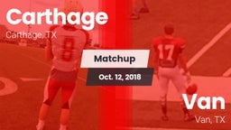 Matchup: Carthage  vs. Van  2018