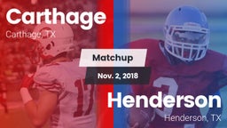 Matchup: Carthage  vs. Henderson  2018