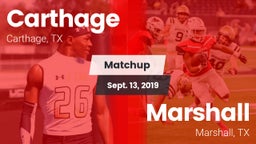 Matchup: Carthage  vs. Marshall  2019