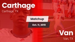 Matchup: Carthage  vs. Van  2019