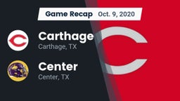Recap: Carthage  vs. Center  2020
