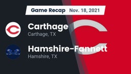 Recap: Carthage  vs. Hamshire-Fannett  2021
