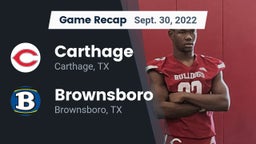 Recap: Carthage  vs. Brownsboro  2022