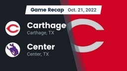 Recap: Carthage  vs. Center  2022