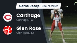Recap: Carthage  vs. Glen Rose  2022
