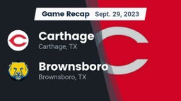 Recap: Carthage  vs. Brownsboro  2023
