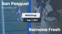 Matchup: San Pasqual High vs. Ramona Frosh 2017