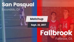 Matchup: San Pasqual High vs. Fallbrook  2017