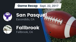 Recap: San Pasqual  vs. Fallbrook  2017