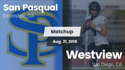 Matchup: San Pasqual High vs. Westview  2018