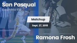 Matchup: San Pasqual High vs. Ramona Frosh 2018