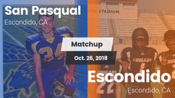 Matchup: San Pasqual High vs. Escondido  2018
