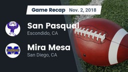 Recap: San Pasqual  vs. Mira Mesa  2018
