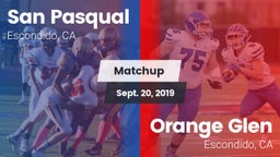 Matchup: San Pasqual High vs. Orange Glen  2019