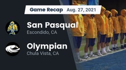Recap: San Pasqual  vs. Olympian  2021