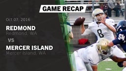 Recap: Redmond  vs. Mercer Island  2016